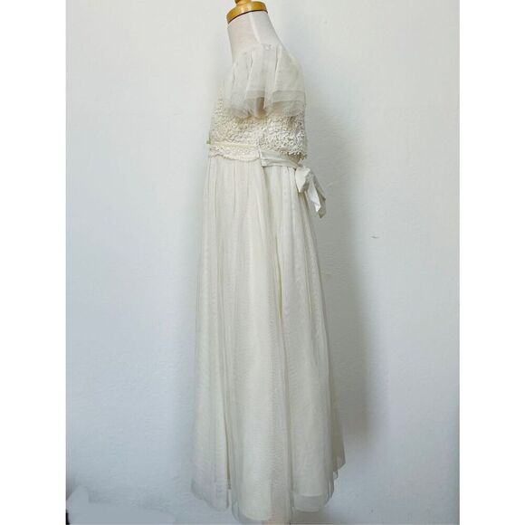 MONSOON Kids Girls 7/8 Lace Appliqué Beaded Dress - Picture 2 of 9